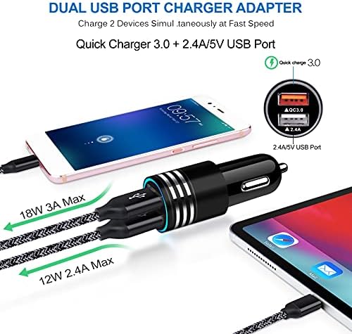 Ultra-Fast USB C Charger for Samsung Galaxy Devices – Quick Charge 3.0 Wall & Car Adapter with 6 FT Type C Cable for Maximum Compatibility and Efficient Charging Solutions