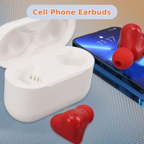 GOWENIC Heart Shaped Wireless Earbuds – Premium Noise Cancelling Earphones with Hi-Fi Stereo Sound, Extended Battery Life, and Universal Device Compatibility for Ultimate Audio Enjoyment