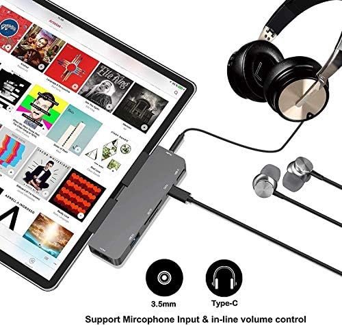 Elevate Your i Pad Pro Experience with Our Versatile 6-in-1 USB C Hub Adapter – Featuring 4 K HDMI, Dual USB 3.0 Ports, 3.5 mm Audio Jack, PD 60 W Charging, and SD/TF Card Slot – Perfect for M2, M1 i Pad Pro 11, 12.9 (2018-2022), i Pad Air, and Mini – Unleash Seamless Connectivity and Effortless Productivity