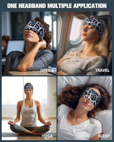 Bluetooth Sleep Headphones with Integrated Sleep Mask – Ultimate Wireless Earbuds for Peaceful Nights and Active Days | Perfect for Travel, Meditation, and Workouts – Superior Comfort and Sound Quality for Insomnia Relief and Focused Relaxation