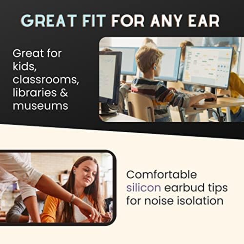 Multicolored Disposable Earbuds Bulk Pack – 30 Pairs of In-Ear Headphones for Schools & Libraries | 3.5 mm Stereo Jack, Lightweight & Hygienic Audio Solution | Perfect for Group Settings & Multimedia Engagement