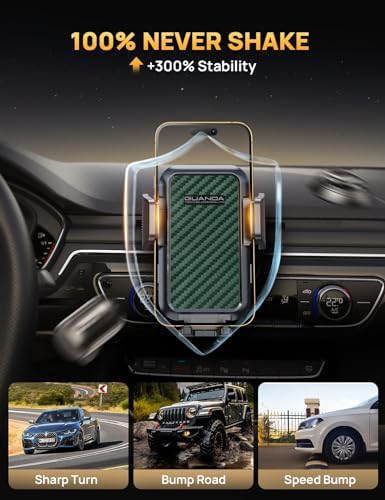 Universal CD Slot Car Phone Mount by GUANDA TECHNOLOGIES – Premium Adjustable Anti-Slip Holder for i Phone & Android Devices with Versatile Air Vent Clip for Safe Navigation and Enhanced Accessibility