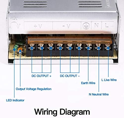 Ultra-Reliable 600 W DC 12 V 50 A Power Supply Adapter – Versatile AC 110/220 V to DC Converter for Seamless LED Lighting, Advanced CCTV Systems, High-Performance 3 D Printers, and Diverse Electronics – Enhanced Efficiency and Safety Features for Optimal Performance