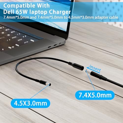 Universal 65 W USB-C Type-C Laptop Charger for Dell Latitude & XPS Models – Fast Charging Power Adapter Compatible with Latitude 7275, 7370, 5420, XPS 13 9250 & More – Versatile 5 V to 20 V Output for Optimal Device Performance – Durable Power Cord Included with 1-Year Warranty and 30-Day Replacement Guarantee – Ideal for Home and Office Use