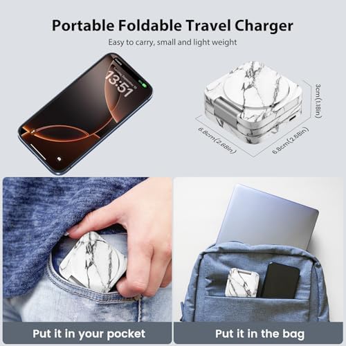 X55 Magnetic Foldable 3-in-1 Charging Station for Apple Devices – 15 W Fast Wireless Charger for i Phone 16, 15, 14, 13, 12 Series, 5 W Apple Watch Power Station, Portable Air Pods Charging Stand – Sleek Black Design for Travel and Home Use
