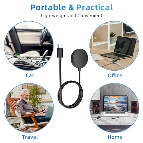 Maximize Your Samsung Galaxy Watch Charging Potential: Premium Dual Pack USB-C Fast Charger with 3.3 FT Durable Nylon Cable & Resilient Metal Housing – Tailored for Galaxy Watch Series 7, Ultra, 6, 6 Classic, 5 & 5 Pro – The Ultimate Smartwatch Charging Accessory for Speed and Dependability