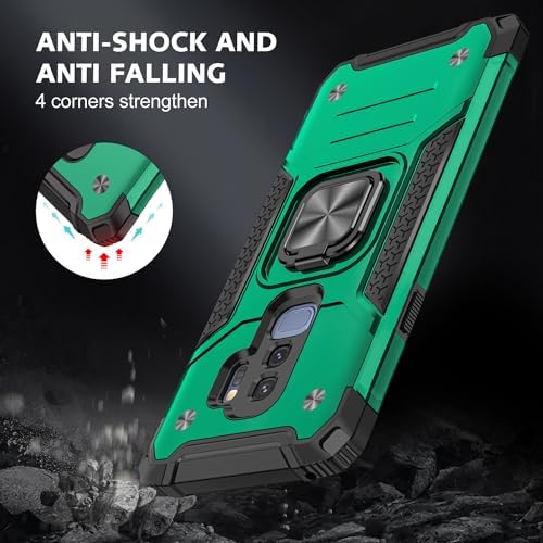Rugged Military-Grade Shockproof Case for Samsung Galaxy S9 Plus – Red Armor with Built-in Kickstand and Magnetic Car Mount for Ultimate Protection and Style – Perfect for Active Lifestyles