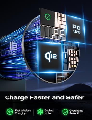Maximize Your Driving Efficiency with the Magsafe Car Mount Charger – Ultimate 15 W Fast Wireless Charging for i Phone 16 Series and Compatible Models – Innovative Magnetic Holder with Velcro Memory Metal for Superior Stability and Secure Grip – Experience Hassle-Free Hands-Free Navigation and Reliable Device Support on Every Journey
