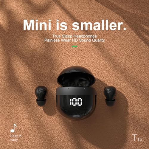 Ultra-Compact Bluetooth Earbuds: Invisible Mini Wireless Earphones for Discreet Listening, IPX5 Waterproof Design Ideal for Small Ear Canals, Ergonomic Fit for Work, Travel, and Relaxation – Enhanced Compatibility and Long Battery Life