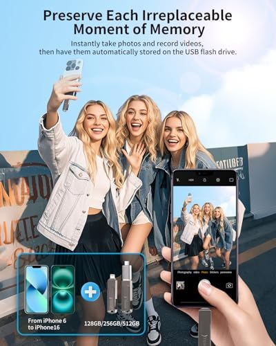 Unlock Ultimate Storage: MFi Certified 512 GB Flash Drive for i Phone & i Pad – High-Speed Data Transfer & Backup Solution for i OS, Android, and PC (Sleek Silver) – Effortless File Sharing & Memory Expansion