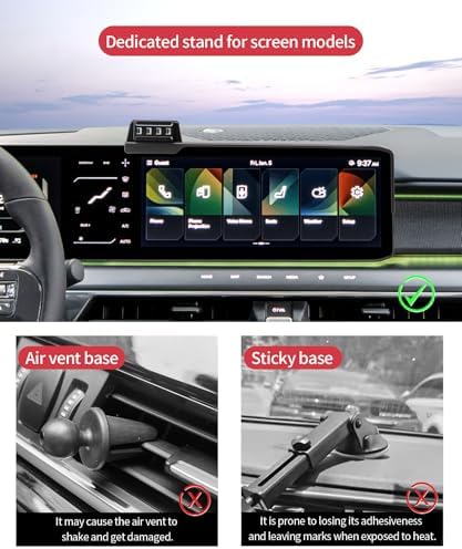 Revolutionize Your Kia EV9 2024 Driving Experience with Our Mag Safe-Compatible Wireless Charging Phone Holder – 12.3-Inch Car Mount Featuring 360° Rotation for Optimal Viewing and Stability – Effortless, Tool-Free Installation for Seamless Connectivity and Enhanced Safety