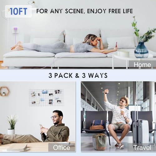 Dual-Port 20 W Fast Charging USB-C Charger Block Set with 10 FT & 6 FT Cables – High-Speed Power Solution for i Phone 15, 16, Pro, Plus, Pro Max & i Pad Pro – Enhanced Compatibility and Sleek Design for On-the-Go Charging