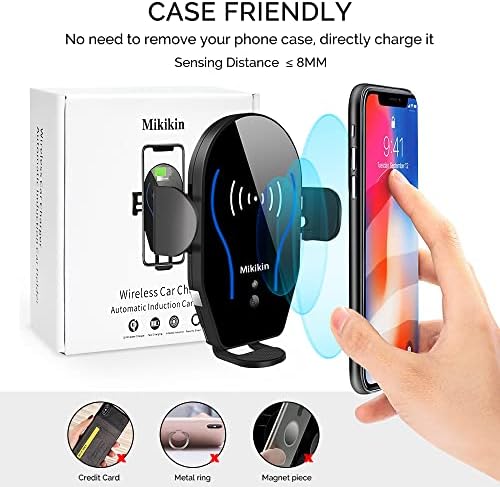 Premium Fast Wireless Car Charger Mount – 10 W Auto-Clamping Phone Holder for i Phone 16/15/14/13/12/11 Pro Max & Samsung Galaxy S24/S23/S22/S21+ – Effortless Installation with Superior Compatibility for Enhanced Navigation and Driving Safety
