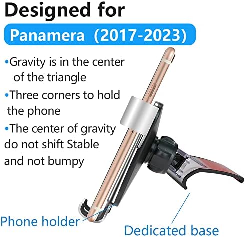 Premium Car Phone Holder for Porsche Panamera (2017-2023) – Luxury Smartphone Cradle for Seamless Navigation, Enhanced Stability, and Effortless Charging – Perfect Auto Interior Accessory for Modern Drivers