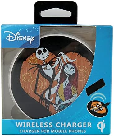 Transform Your Charging Routine with the Disney Tim Burton’s The Nightmare Before Christmas Wireless Charger – Fast 10 W Power Pad Featuring Iconic Jack Skellington & Sally Designs – Perfect for i Phone & Samsung Devices – Sleek Non-Slip Surface for Home or Office – Ultimate Gift for Disney Enthusiasts – Officially Licensed Merchandise