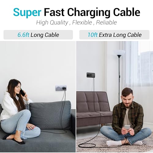 Ultimate 5-Pack 6 ft USB C to C Fast Charging Cables – 60 W Power Delivery for i Phone 16 Series and Galaxy S25, S24, S23, S22 – Durable, Flexible, High-Speed Charging Solution in Sleek White Design for Home & On-the-Go Use