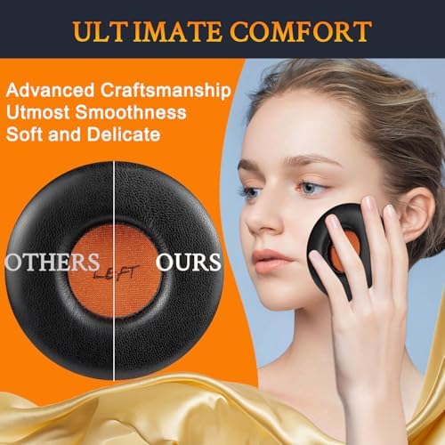 Transform Your Jabra Revo Headphones with SOULWIT Premium Protein Leather Earpads – Enhanced Noise Isolation for Superior Sound Clarity and Comfort – Black Cushions for Long-Lasting Performance and Seamless Installation