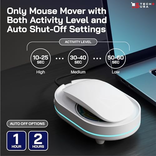 Revolutionize Your Workflow with the TECH8 USA Mouse Mover – Undetectable Jiggler for Laptops & PCs, Plug-and-Play Convenience, Random Movement Patterns, Patented Technology, Fun 3 D Hologram Alien Design, Enhanced Compatibility for Seamless Productivity, Perfect Work from Home Accessory