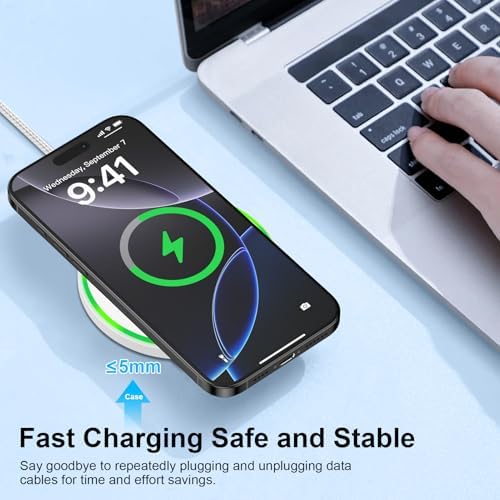 Effortless 15 W Fast Wireless Charger Pad for Motorola Moto G Stylus 5 G 2025 & Samsung Galaxy S25 Ultra, Sleek Android Charging Station with Enhanced Compatibility, Rapid Power Delivery, and Safety Features for Ultimate Convenience