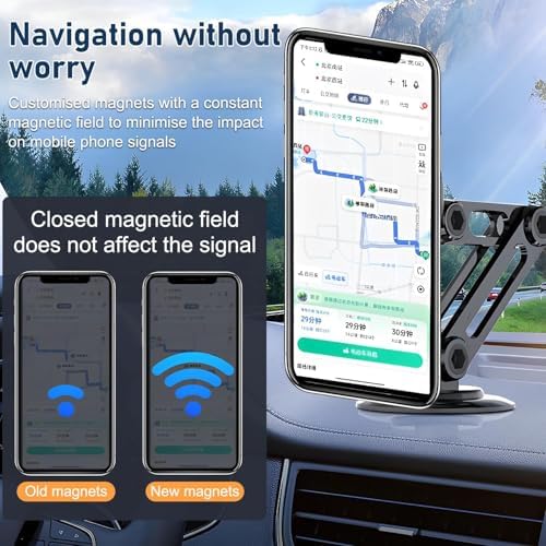 Revolutionary 360° PRO Magnetic Suction Phone Holder for Car – Ultra-Strong Magnet Dashboard Mount for All Smartphones – Compact Alloy Design for Hands-Free Safety and Seamless Navigation – Effortless Installation in Sleek Black Finish – Perfect for Enhanced Road Connectivity and Optimal Viewing Angles