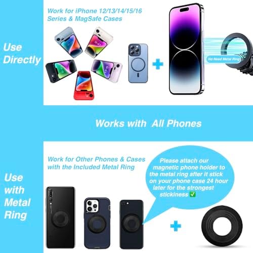 Magnetic Stroller Phone Holder for i Phone 16/15/14/13/12 Series – Hands-Free Convenience with Mag Safe Technology and Universal Handlebar Clamp for Seamless Strolling Experience