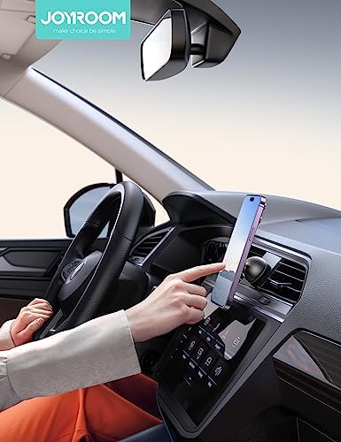 JOYROOM Mag Safe Car Mount – Ultra-Durable All-Metal Magnetic Phone Holder for i Phone 13/14/15/16 – 360° Rotatable Dashboard & Windshield Mount for Safe, Hands-Free Navigation and Calls