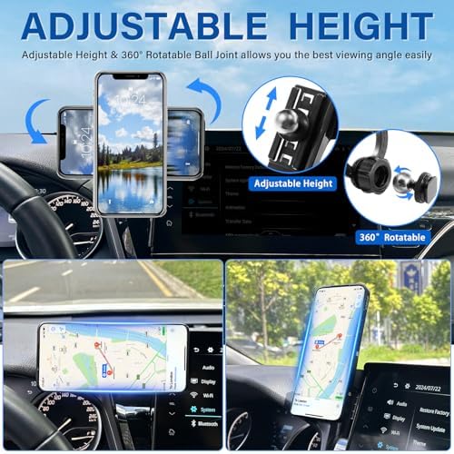 Custom-Fit 360-Degree Rotation Car Phone Holder for Toyota Corolla 2019-2025 & Corolla Cross 2022-2025 – Hands-Free Cell Phone Cradle with 8-Inch Screen Compatibility – Elevate Driving Safety and Convenience with Sturdy, Easy-Install Mount