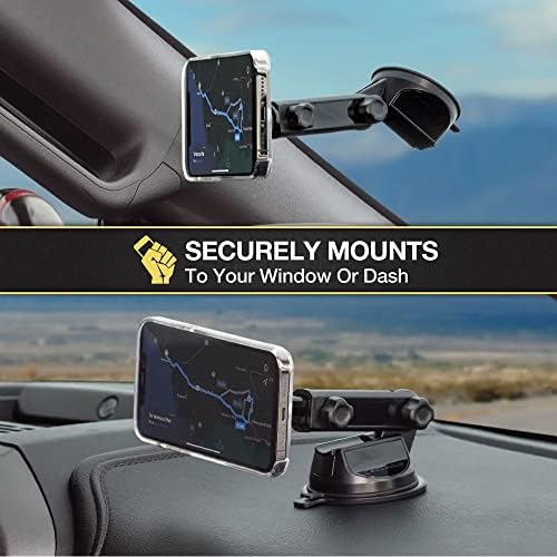 Transform Your Driving Experience with the Scosche MP2 FM-XCES0 Magic Mount Pro2 – Universal Flush Magnetic Car Mount Compatible with Mag Safe, i Phones, Galaxy, Pixel & All Smartphones – Effortless Hands-Free Access and Enhanced Stability for Safe Navigation