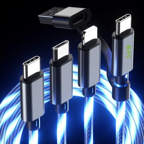 AYI LED Light-Up USB A to USB C Charger Cable – Durable Fast Charging Cable with Glowing Indicator for Real-Time Charging Feedback – Ideal Night Light Accessory for Smartphones, Tablets, and Laptops – Enhanced Compatibility and Stylish Design