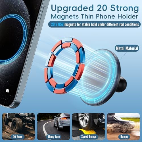 Kaishengyuan Magnetic Vent Phone Mount Compatible with 2015-2020 Ford F-150, 2017-2021 Super Duty & 2018-2021 Expedition, Car Full Metal Phone Holder Cradles Bracket Stand for All Smartphone – Enhanced Compatibility and Speed