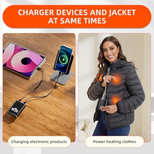 Ultimate 10,000 m Ah Dual USB Power Bank for Heated Clothing – Fast Charging Portable Battery Pack for Jackets, Vests, and More – Stay Warm and Connected Anywhere!