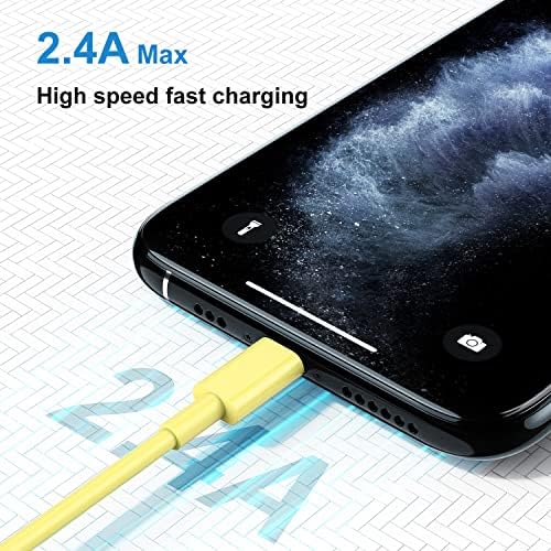 Upgrade Your Charging Game with 3-Pack 10 Ft MFi Certified i Phone Charger Cables – High-Speed USB to Lightning Power Cords for i Phone 14, 13, 12, 11 Pro Max, Mini & More – Durable, Flexible & Stylish Blue Design for Ultimate Convenience and Longevity