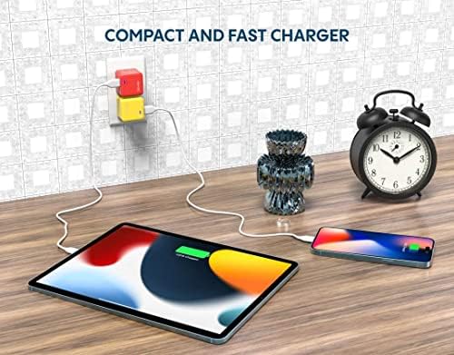 Rapid X Porto Uno USB-C 30 W PD Power Adapter – Compact Fast Wall Charger for i Phone 15, i Pad Pro, Samsung & More – Foldable Design with Side Port for Easy Travel – Enhanced Speed & Universal Compatibility in Sleek Teal Finish