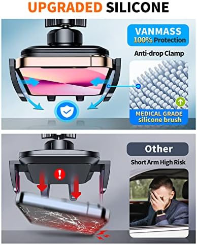 VANMASS 2025 Premium Car Phone Holder – Unmatched 85+ LBS Suction Power for Secure Hands-Free Navigation | Universal Compatibility with i Phone 16 Pro Max, 15, 14, 13 & Android Devices | Versatile Windshield, Dashboard & Air Vent Mount for Maximum Convenience | Durable Design Ensures Safe Driving Experience