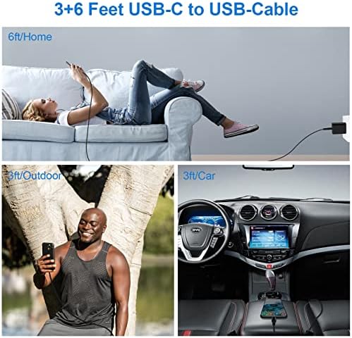 Samsung Super Fast Charging Kit – 25 W Dual USB-C Wall Charger & 32 W Car Charger with 3 FT & 6 FT USB-C to C Cables for Galaxy A36, A16 5 G, S25 Ultra – Quick Charge Solutions for On-the-Go Power and Enhanced Compatibility