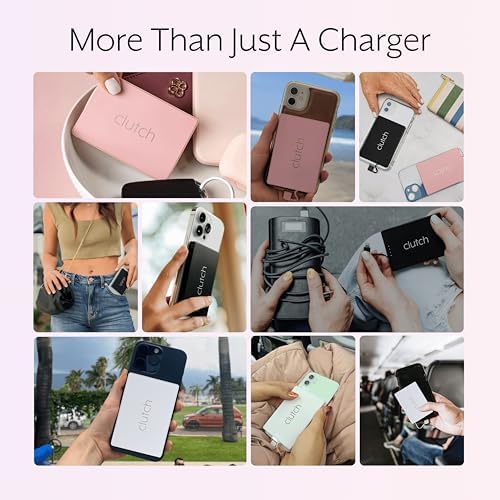 Lightweight Clutch Pro 5000 m Ah Portable i Phone Charger – TSA Approved Magnetic Power Bank for Travel – Built-in Lightning Cable – Perfectly Compatible with i Phone 14 & Earlier Models – Secure, Hassle-Free Charging at Just 3.7 oz – Elevate Your Travel Experience with Reliable Power Solutions