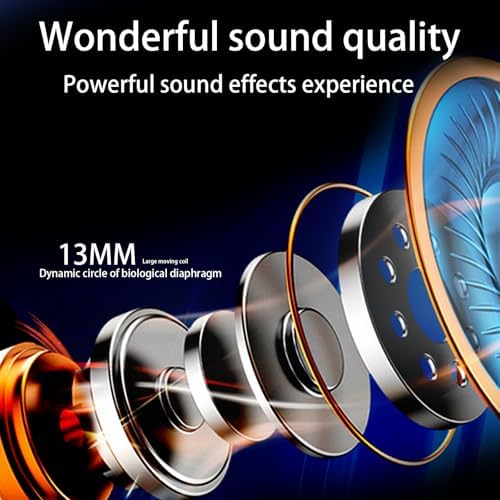 Revolutionary Bluetooth 5.3 Wireless Earbuds with Dynamic Hi-Fi Bass & Enhanced Noise Isolation – 40-Hour Battery Life & IPX7 Waterproof Rating for Rugged Use – Perfect for Audiophiles and Professionals Seeking Comfort and Crystal-Clear Communication