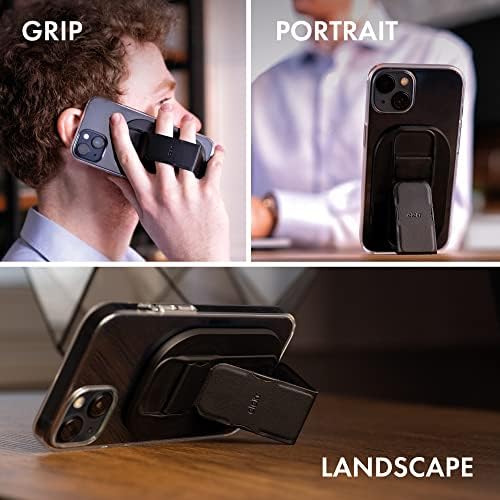 Mag Safe-Enhanced CLCKR Phone Grip & Stand – Adjustable Magnetic Holder for i Phone 15, 14, 13, 12 Models – Strong 3500 Gauss Magnet for Secure Use – Slim, Portable Design for Easy Travel – Versatile Ring Grip with Adjustable Finger Strap for Optimal Viewing Angles – No Residue, Effortless Wireless Charging Compatibility – Ideal for Everyday Convenience in Blue