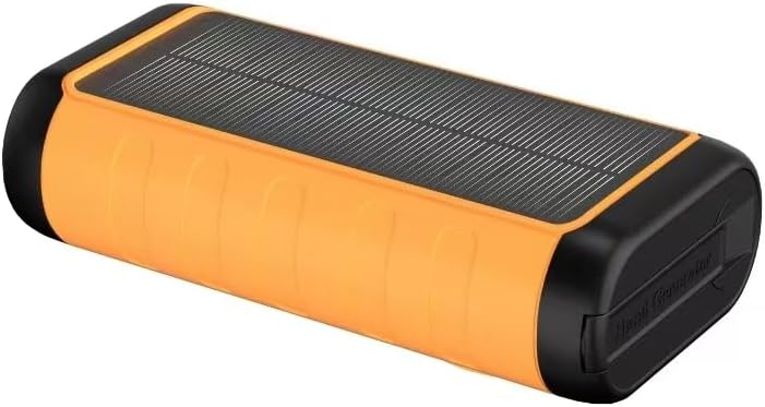 Ultimate 59800 m Ah Solar Power Bank – Waterproof Hand Crank Charger for All Devices, 15 W Wireless Output, 6 Ports & 3 Inputs, Essential for Camping & Outdoor Adventures, Built-in LED Flashlights for Nighttime Use – Stay Connected Anywhere