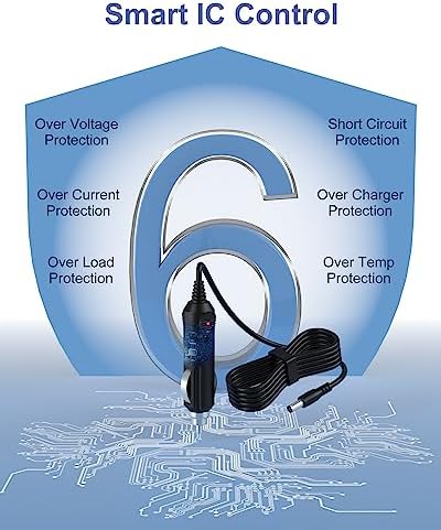 Universal 12 V Car Charger for Comfier Massage Seats – Fast Charging Power Adapter for Enhanced Relaxation On-the-Go, Compatible with All Comfier Models, Compact Design for Easy Travel and Optimal Performance