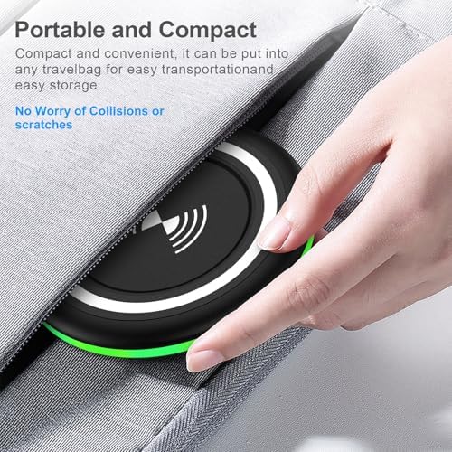 Fast Wireless Charger Pad for Samsung Galaxy S25/S24/S23/Z Fold 7 & Google Pixel 9 – 15 W Multi-Compatible Charging Station with Smart Chip & Power Adapter – Ultra-Slim & Travel-Friendly Design for Efficient Power Delivery and Safety