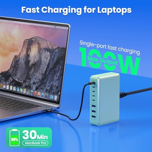 Power Up in Style: 300 W Ga N IV 8-Port USB-C Charging Hub – Fast PD 100 W Charger for Mac Book, i Phone 16/15/14, and Galaxy Devices – Ultimate Compact Charging Solution for Home and Travel Efficiency – Multi-Device Compatibility with Rapid Charging Capability – Engineered for Professionals and Tech Enthusiasts – Stay Powered Anywhere with This Versatile Charging Station