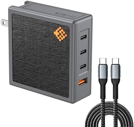Power Up Anywhere with the 150 W Ga N USB C Charger Block – Compact 4-Port Multi-Device Adapter with PD3.1 Fast Charging and Foldable Plug – Ideal for Mac Book, i Phone 14, i Pad, Samsung & More – Includes USB Cable for Enhanced Versatility and Speed
