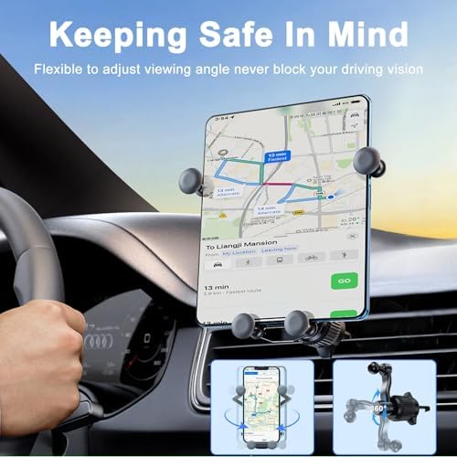 Z Fold 5 Gravity Car Mount – Versatile Dual-Form Phone Holder for Samsung Galaxy Fold Series, Google Pixel, and i Phone 16 with Thick Case Compatibility – Enhanced Stability for Safe Navigation and Hands-Free Convenience