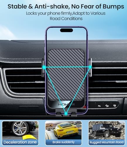 MOKPR 15 W Fast Wireless Car Charger Mount – Auto-Clamping Universal Phone Holder for i Phone 16/15/14/13/12 & Samsung S23/S22/S21 – 360° Adjustable Design for Dash, Windshield, Air Vent – Hassle-Free, High-Speed Charging Solution for On-the-Go Living