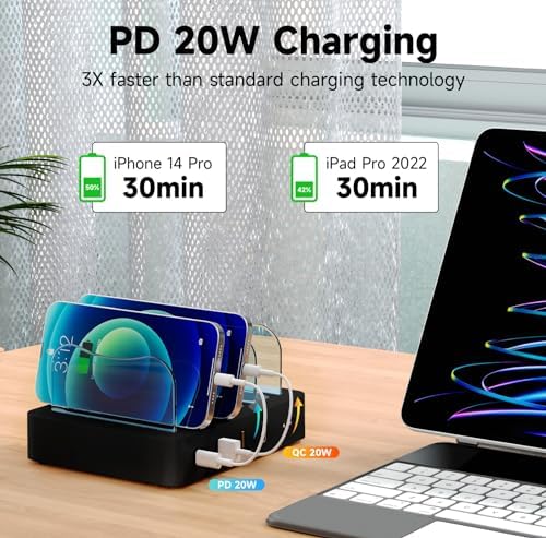 Ultimate 4-Port USB Fast Charging Station – Smart Multi-Device Dock for Phones & Tablets – Universal Charging Hub with Enhanced Safety Features – Sleek Design for Home & Office Efficiency – Rapid Power Delivery Solution