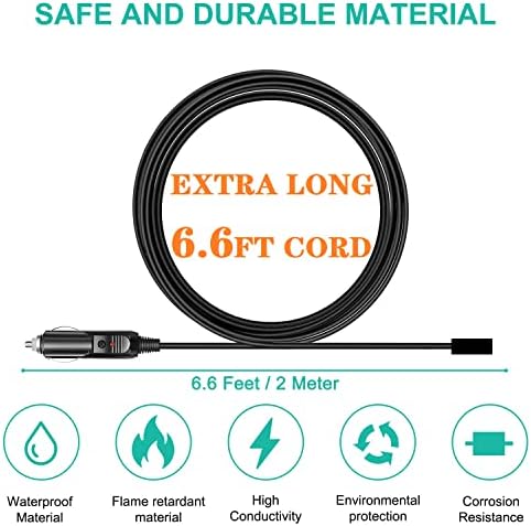 Versatile Car Charger for MAXOAK K2/K3 Power Bank & Chuwi UBook Series – 12 V-24 V DC Adapter with 6.56 ft Heavy Duty Cable, Overheating Protection, and LED Indicator for Enhanced Safety and Performance – Ideal for Travelers and On-the-Go Professionals