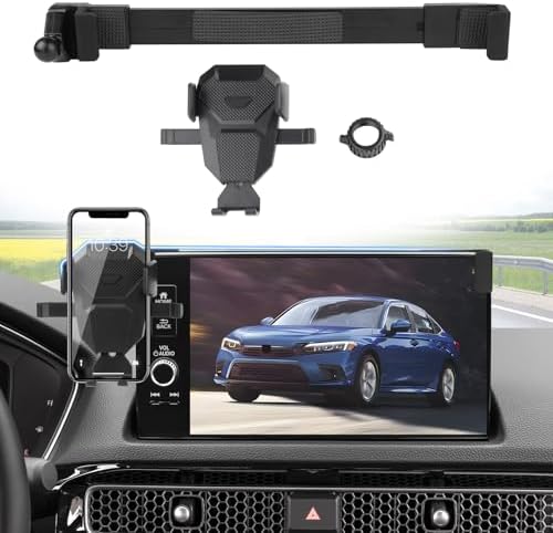 Premium Car Phone Holder for Honda Civic (2022-2025) & Acura Integra (2023-2025) – Adjustable, Ultra-Stable GPS Mount for Hands-Free Use, Perfectly Fits 9″ Screens, Enhances Safety and Accessibility for All Smartphones, Easy Installation, Sleek Design, Durable Construction for Long-Lasting Performance