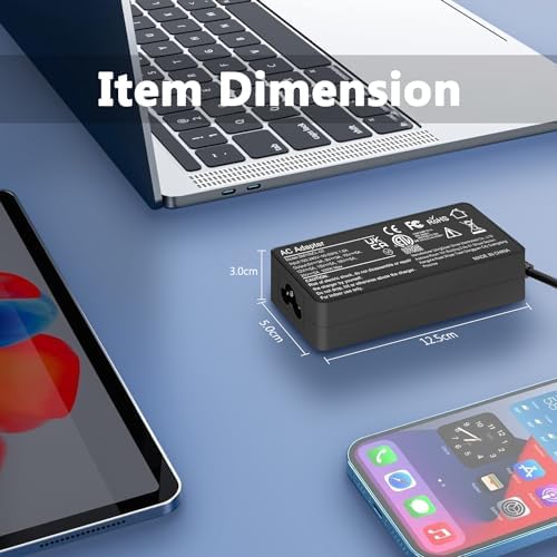 High-Efficiency 100 W USB-C Laptop Charger for Lenovo, Acer, Dell, Asus, Mac Book Pro/Air – Versatile Type-C Power Adapter with 6.6 ft Cable, Rapid Charging for Laptops and Devices, Smart Chip Protection for Safe Use – Ideal for Travel and Everyday Productivity