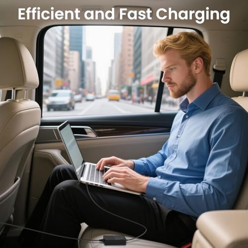 100 W USB-C Car Charger for Laptops – Universal Fast Charging Solution for Mac Book Pro, Dell, Lenovo, HP, Acer & More – Compact & Durable Power Adapter for Road Trips and Daily Use